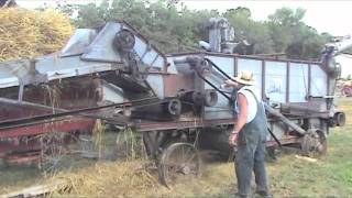 Threshing With a Wood Bros Hummingbird [upl. by Enyedy]