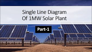 Single Line Diagram of 1MW solar plant Part1 [upl. by Vallie]