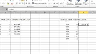 Tutorial como sacar los porcentajes en excel 2010 [upl. by Ahearn]