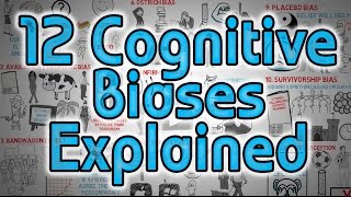 12 Cognitive Biases Explained  How to Think Better and More Logically Removing Bias [upl. by Ynnad265]