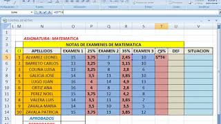 Excel Control de Notas con Porcentajes [upl. by Nivra798]