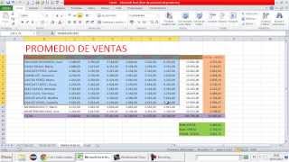 Promedio de Ventas en Excel [upl. by Aynahs]