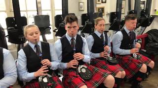 Field Marshal Montgomery Pipe Band playing TwistTrap Practice Chanters [upl. by Allx755]