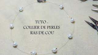 TUTO RAS DE COU PERLES NACREES [upl. by Asyen]