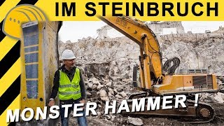 10 Tonnen So brutal ist der größte Hammer der Welt  Steinbruch Tour [upl. by Wunder]