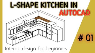 How to draw modular kitchen in AutoCad  Option 01 [upl. by Narmi508]