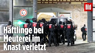 Gefängnismeuterei Polizei stürmt Knast in Thüringen  JVA Untermaßfeld [upl. by Sydalg785]