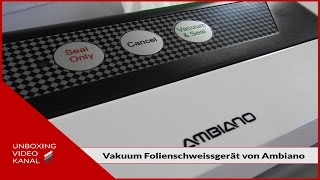 VakuumFolienschweissgerät von Ambiano  Unboxing Video [upl. by Edras]