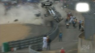 Horror Crash Audi Le Mans 2011 [upl. by Froh]