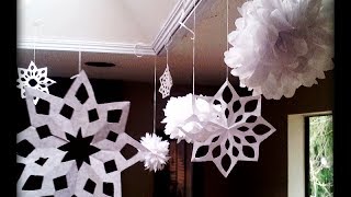 How to make Paper Snowflakes Easy amp Quick Tutorial [upl. by Hjerpe]