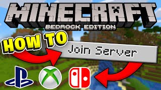 How to Join Minecraft Bedrock Servers on XBOX PLAYSTATION amp SWITCH Working 2021 [upl. by Nois]