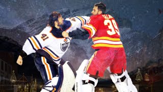 The BEST Hockey Goalie Fight Call of ALL TIME Mike Smith v Cam Talbot  Beer League Heroes [upl. by Ynahteb]